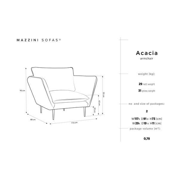 Poltrona in velluto beige Acacia - Mazzini Sofas-image-3