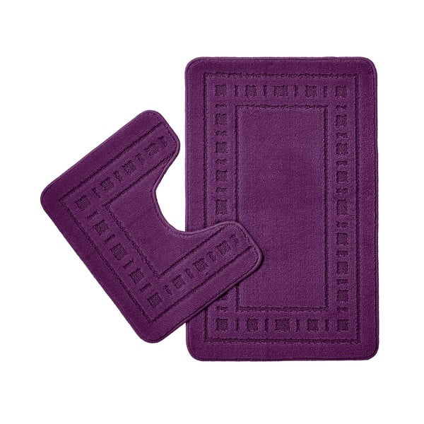Set di tappetini per il bagno viola scuro 2 pz per WC 50x80 cm Armoni – Catherine Lansfield