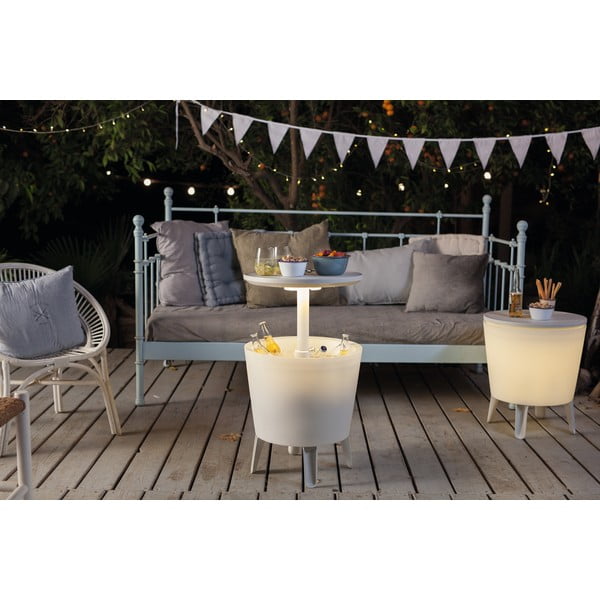 Tavolo da giardino rotondo con vaschetta per il ghiaccio 49,5x49,5 cm Illuminated cool - Keter-image-4