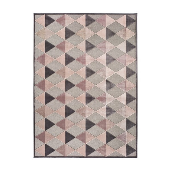 Tappeto grigio e rosa , 160 x 230 cm Farashe Triangle - Universal
