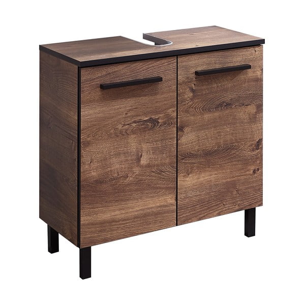 Mobile marrone sotto il lavabo in rovere 60x53 cm Set 374 - Pelipal-image-2