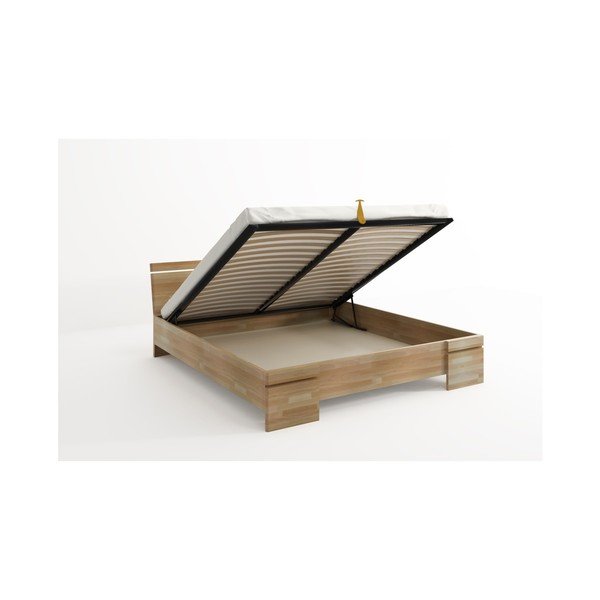 Letto matrimoniale in legno di faggio con contenitore SKANDICA Sparta Maxi, 140 x 200 cm - Skandica-image-4