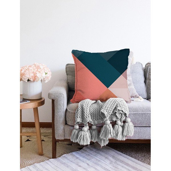 Federa in misto cotone Triangoli, 55 x 55 cm - Minimalist Cushion Covers-image-2