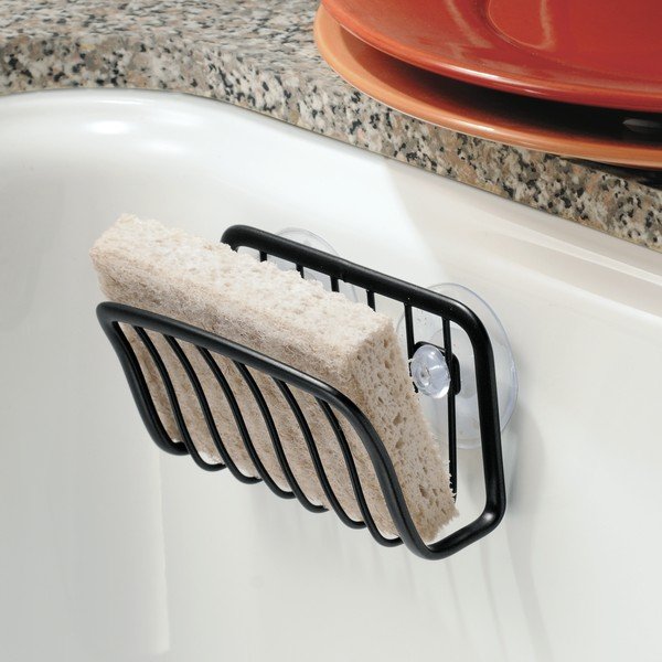 Supporto in metallo nero con ventose , 6,5 x 14 cm Axis - iDesign-image-3