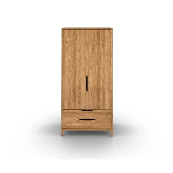 Armadio in legno di quercia di colore naturale 96x188 cm Twig - The Beds
