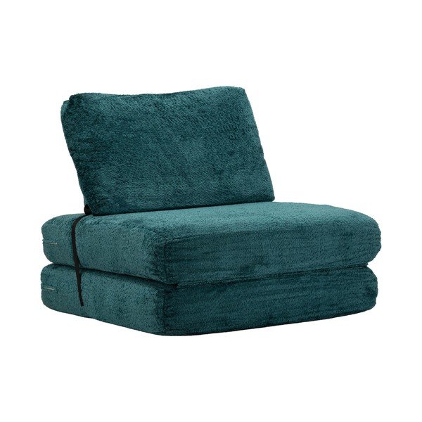 Poltrona color foglia di tè allungabile con rivestimento in bouclé Faster – Mauro Ferretti