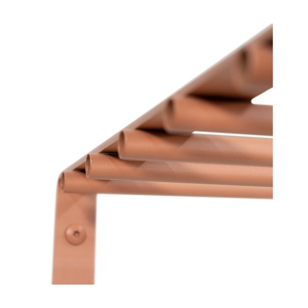 Attaccapanni da parete color salmone in metallo con scaffale 100 cm Rex – Spinder Design-image-3
