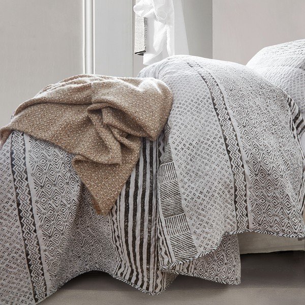 Copriletto in microfibra con due federe Elegant Stripe, 250 x 260 cm - Sleeptime-image-2