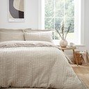 Biancheria da letto beige per letto matrimoniale 200x200 cm Tamba Stripe - Pineapple Elephant