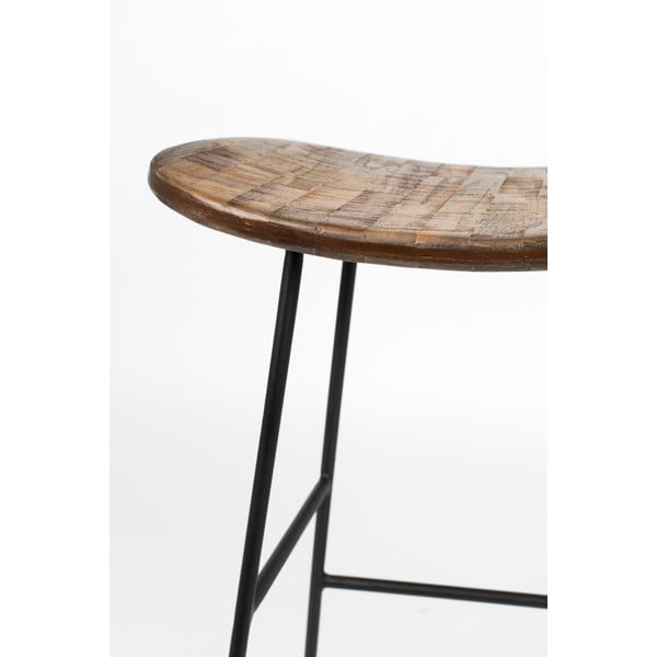 Sedia da bar di colore naturale 2 pz (altezza della seduta 62 cm) Tangle – White Label-image-1