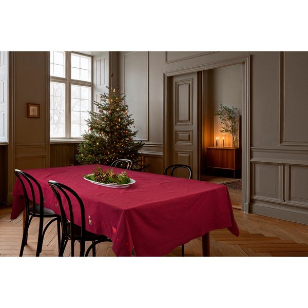 Tovaglia in misto cotone a tema natalizio 150x270 cm Christmas Fable – JUNA-image-3