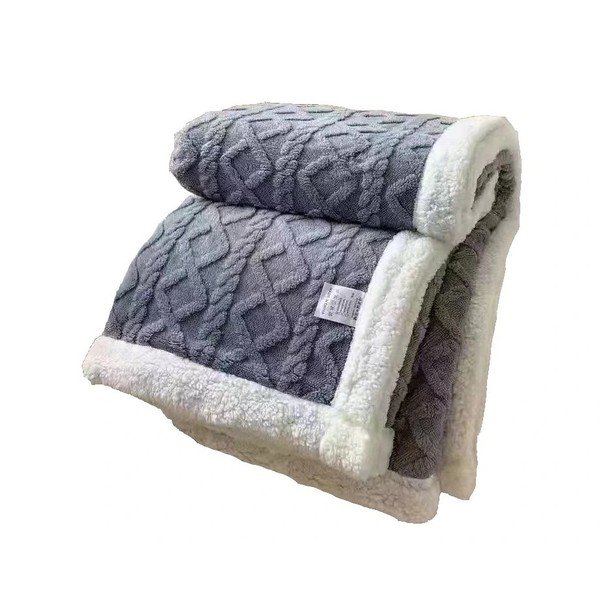 Coperta grigia scura in sherpa 150x200 cm Island - My House-image-1