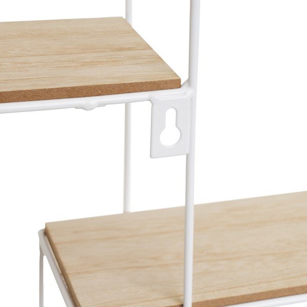 Scaffale a castello in bianco naturale 50 cm - Casa Selección-image-1