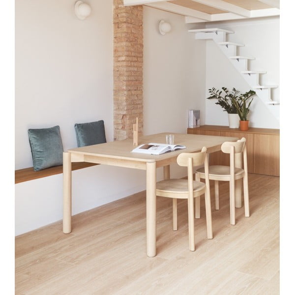 Tavolo da pranzo pieghevole in frassino 160x100 cm Atlas - Teulat-image-1