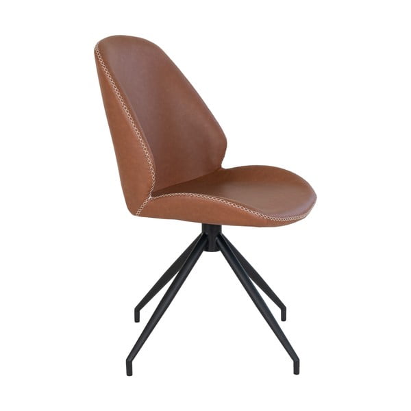 Sedie da pranzo marrone cognac in un set di 2 pezzi Monte - House Nordic-image-4