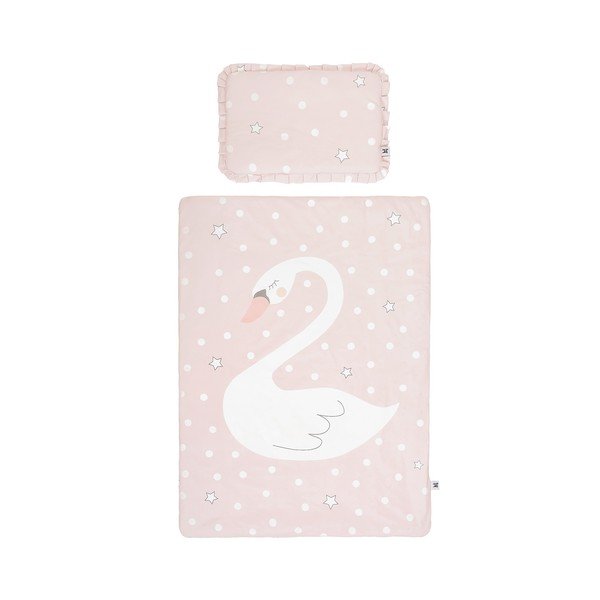 Set di coperte e cuscini in cotone per neonati Swan, 140 x 200 cm - BELLAMY