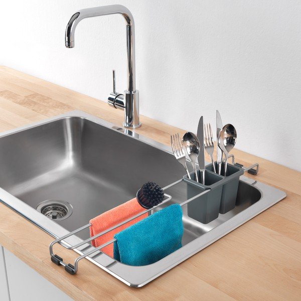 Vassoio di sgocciolamento in acciaio in argento - Metaltex-image-2