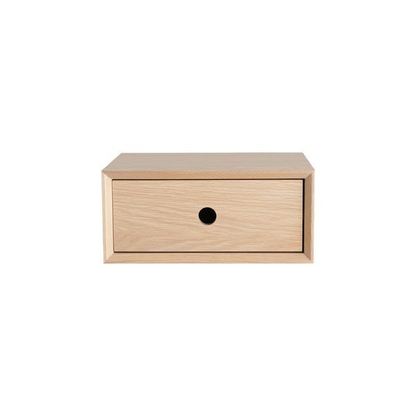 Comodino colore naturale chiaro con effetto rovere da parete Time – Ellos Home-image-2