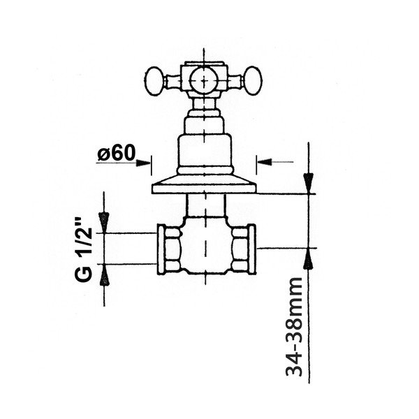 Valvola color bronzo da incasso Antea Hot – Sapho-image-1