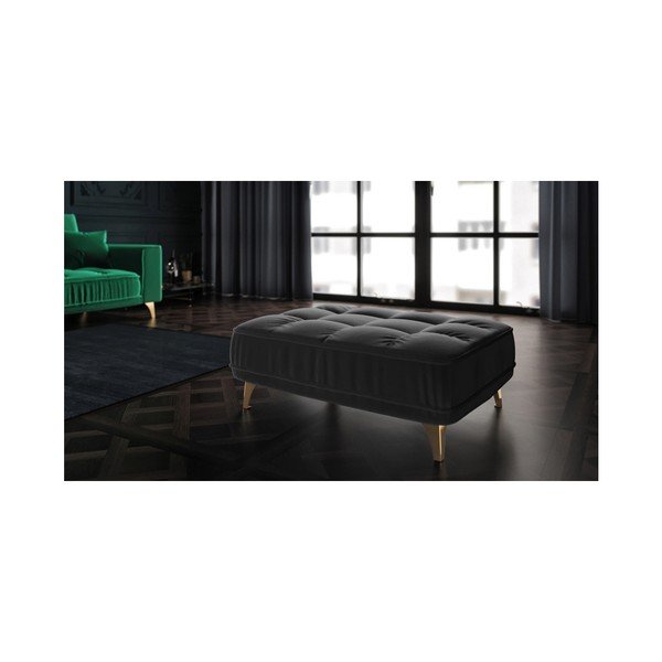 Pouf in velluto grigio scuro Devichy Chloe - devichy-image-3