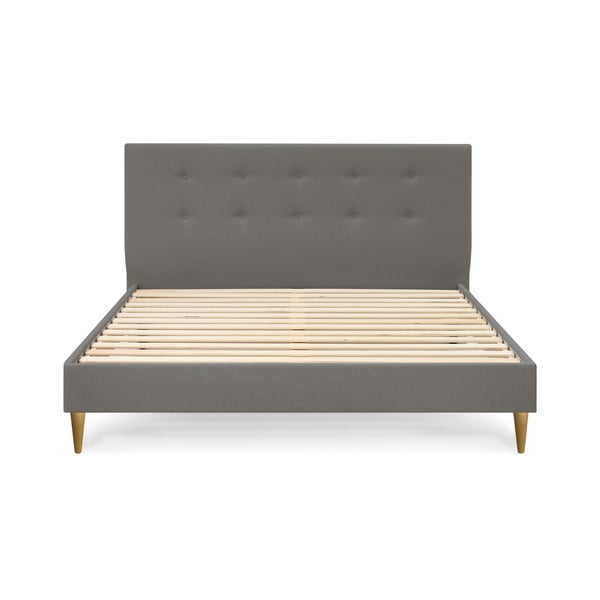 Letto matrimoniale imbottito antracite con griglia 180x200 cm Rory - Bobochic Paris-image-2