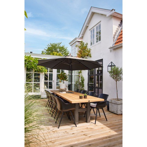 Ombrellone grigio scuro ø 300 cm Shadowflex - Hartman-image-2