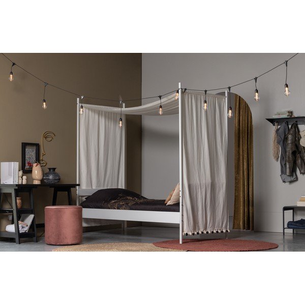 Pouf in velluto rosa , ⌀ 46 cm Sara - WOOOD-image-1