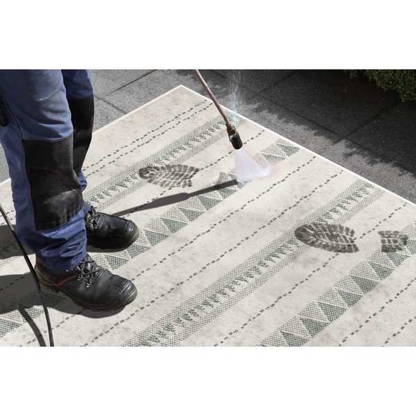 Tappeto da esterno verde e crema , 160 x 230 cm Bahamas - NORTHRUGS-image-1
