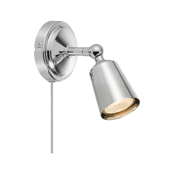 Lampada da parete argentata con alimentazione a corrente Tiny – Markslöjd