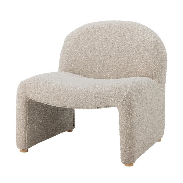 Poltrona color crema in tessuto bouclé Neel - Bloomingville-image-4