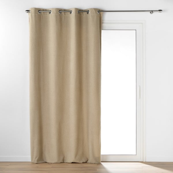 Tenda bouclé beige 140x240 cm Wooly - douceur d'intérieur