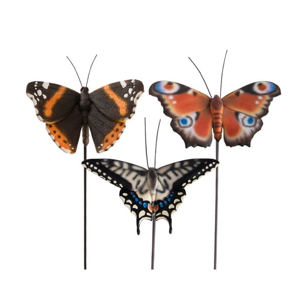Tappi da giardino in poliresina in set di 3 pezzi Butterfly - Esschert Design