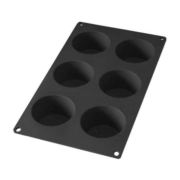 Stampo in silicone nero per 6 mini muffin - Lékué