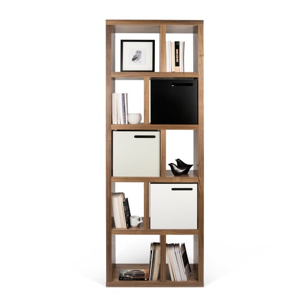 Libreria marrone effetto noce 70x198 cm Berlin - TemaHome-image-3