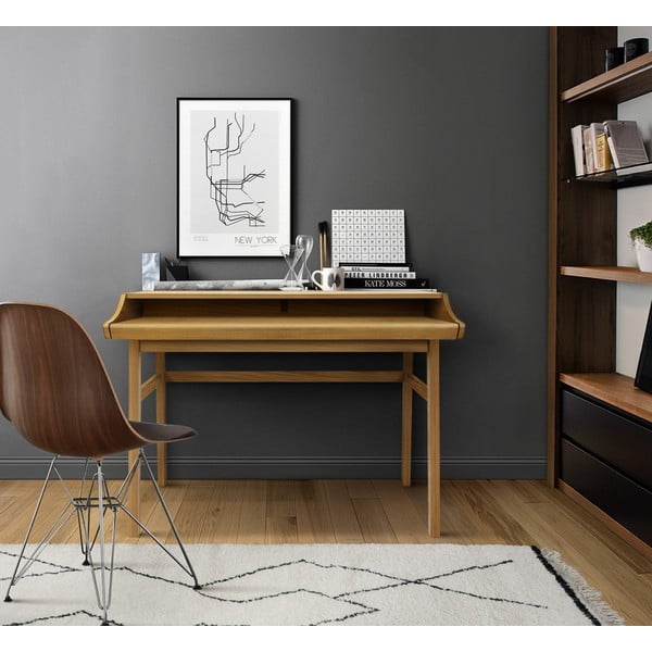 Scrivania in stile segreteria con effetto rovere 44x115 cm Carteret – Woodman-image-1