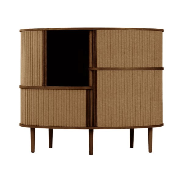 Armadietto marrone/marrone chiaro con effetto rovere con ante scorrevoli 120x100x50 cm Audacious – UMAGE-image-1