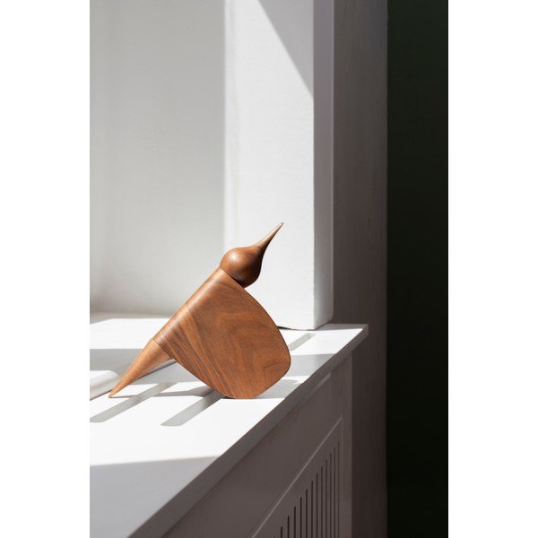Statuetta a forma di uccello in legno di noce Tica - Gazzda-image-3