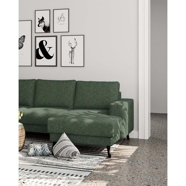 Divano angolare verde scuro (con penisola a sinistra/a U) Fynn – Ghado-image-4