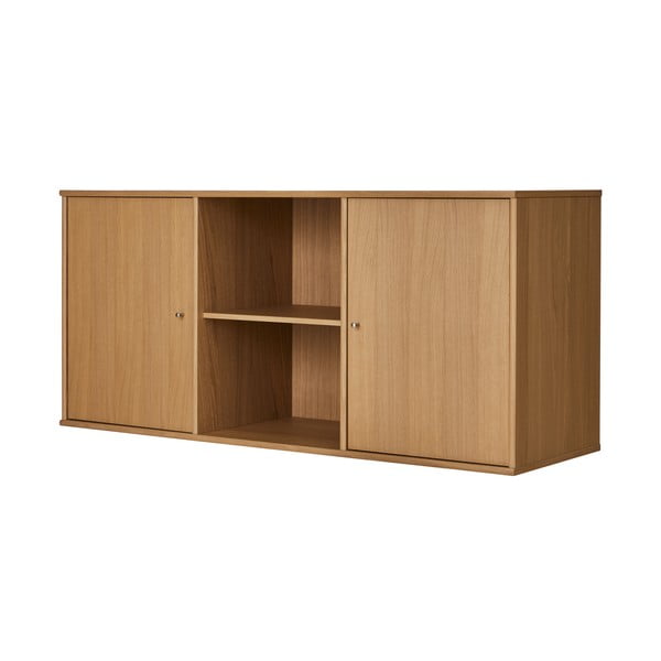 Cassettiera bassa a sospensione in rovere naturale 133x61 cm Mistral - Hammel Furniture-image-2