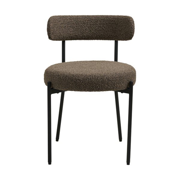 Sedia da pranzo marrone in imbottito Badalona – House Nordic-image-3