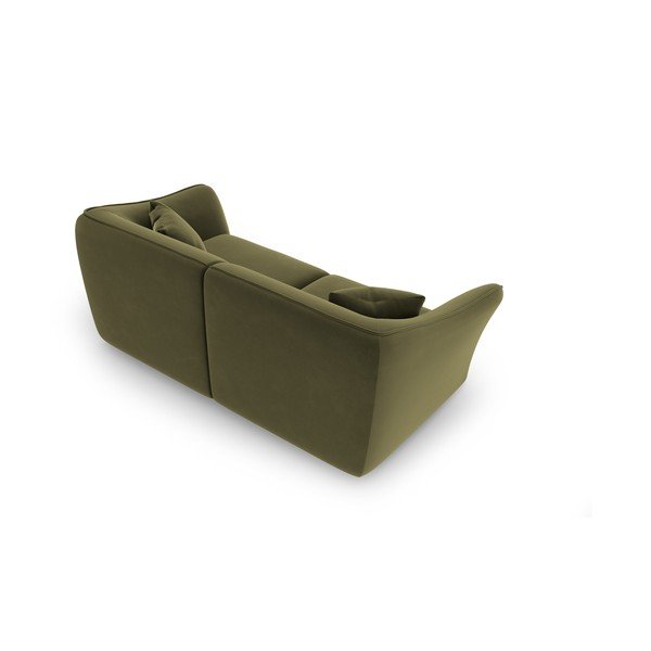 Divano verde con rivestimento in velluto 206 cm Tokyo – Cosmopolitan Design-image-3