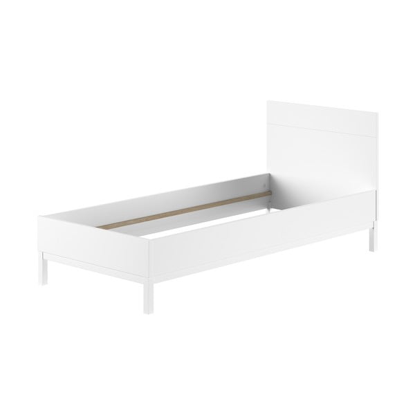 Letto da bambini bianco in pino massiccio rete non inclusa 90x200 cm Eva – Vipack