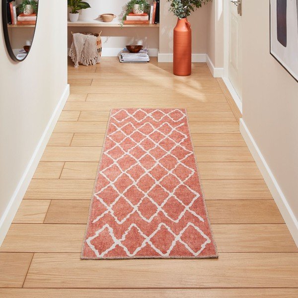 Passatoia arancione lavabile 76x230 cm Coral Orange – Think Rugs-image-1
