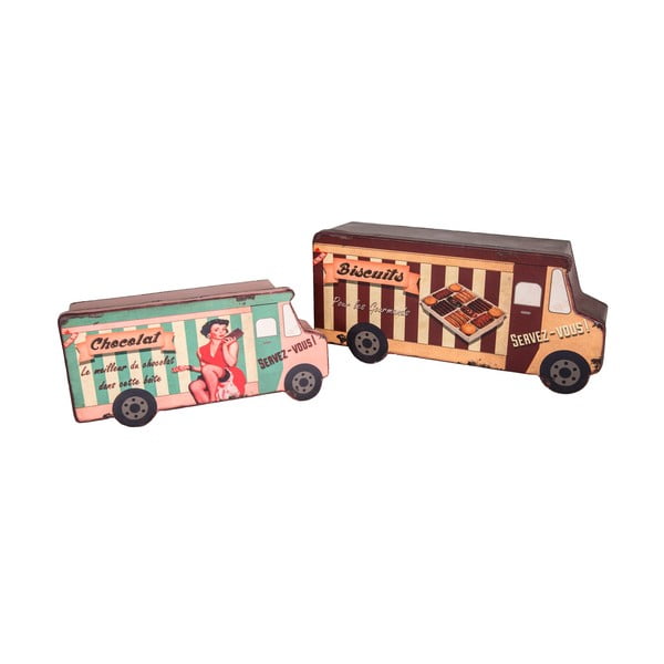 Set di 2 scatole Biscuit Van - Antic Line