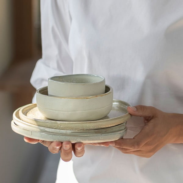 Ciotole bianco-beige in set di 2 pezzi in pietra ø 13,5 cm Sand Grain - Mette Ditmer Denmark-image-1