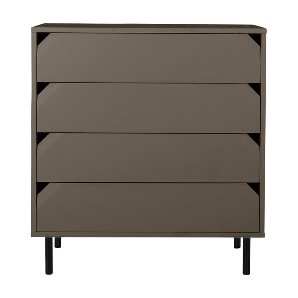 Cassettiera alta grigio scuro 90x96 cm Corner - Tenzo