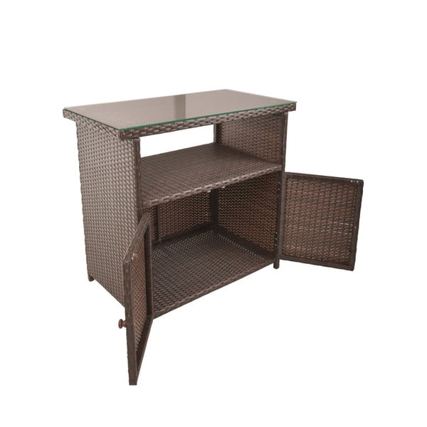 Credenza da giardino in rattan 90x50 cm Padua - Garden Pleasure-image-2