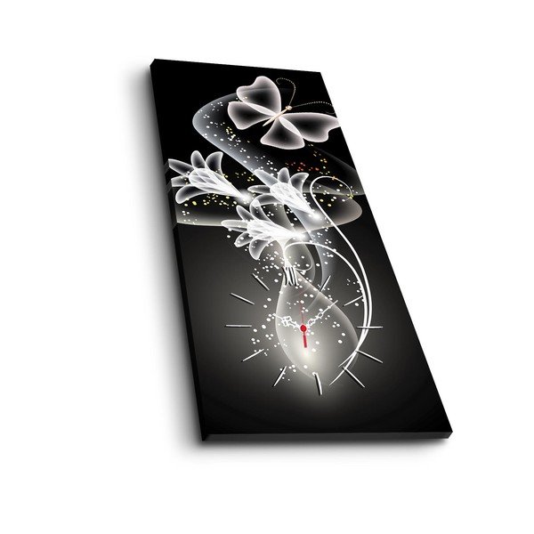Orologio decorativo da parete Butterfly, 30 x 70 cm - ClockArt