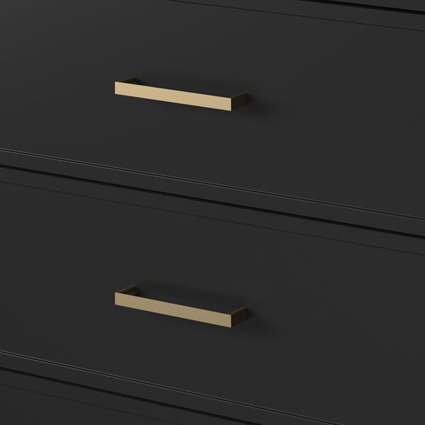 Cassettiera nera , 144 x 85 cm Westerleigh - CosmoLiving by Cosmopolitan-image-1