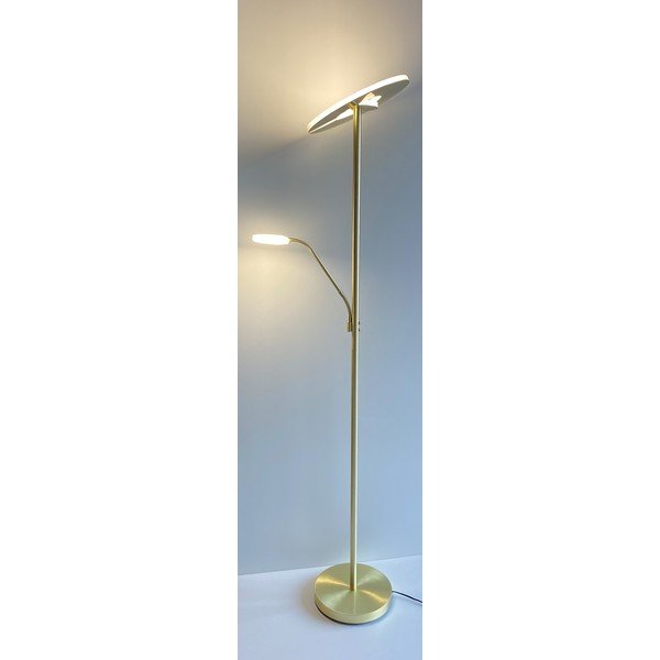 Lampada da terra con intensità regolabile dorata (altezza 180 cm) Dent – Fischer & Honsel-image-1